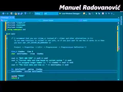 C++ Tutorial – 20. Standard Library – Ctime – Date and Time