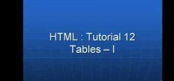 How to Define Tables in HTML: Chapter 12