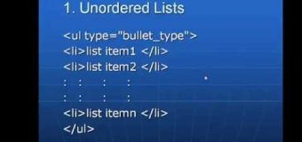 HTML Lists Part 1, Unordered Lists: Chapter 10