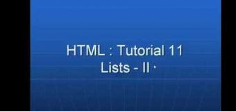 HTML Lists Part 2, Ordered Lists: Chapter 11
