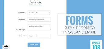 Submit an Online HTML Form to Both MySQL and Email Using PHP