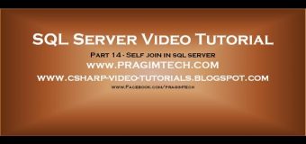 Self join in sql server – Part 14