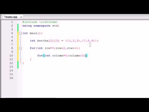 Buckys C++ Programming Tutorials – 37 – How to Print Out Multidimensional Arrays