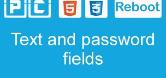 HTML5 and CSS3 beginners tutorial 45 – text and password fields
