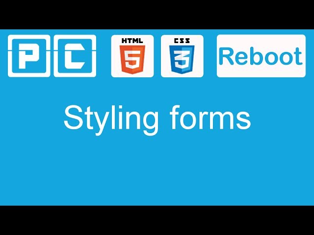 HTML5 and CSS3 beginners tutorial 51 – styling forms