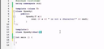 Buckys C++ Programming Tutorials – 61 – Template Specializations