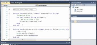 Visual Basic Tutorial – 63 – Initialize Arrays With Values