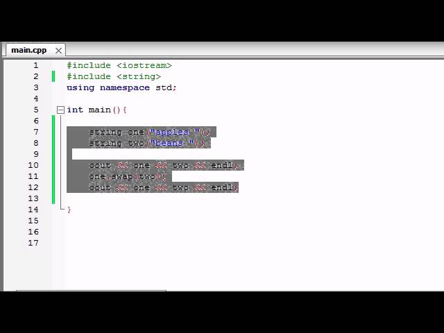 Buckys C++ Programming Tutorials – 72 – string substrings, swapping, and finding