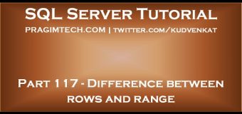 Difference between rows and range