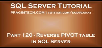 Reverse PIVOT table in SQL Server