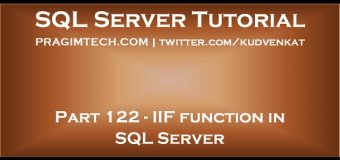 IIF function in SQL Server