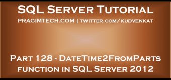 DateTime2FromParts function in SQL Server 2012