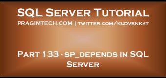 sp depends in SQL Server