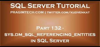 sys dm sql referencing entities in SQL Server