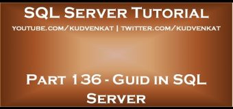 Guid in SQL Server