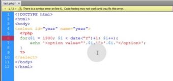 PHP Tutorial   Dynamic Select Year List Script
