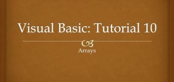 Visual Basic Tutorial 10