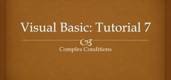 Visual Basic Tutorial 7