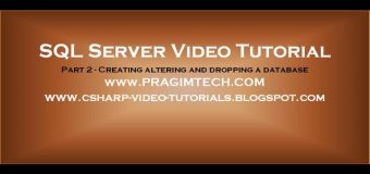 Creating altering and dropping a database – Part 2
