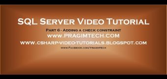 Adding a check constraint – Part 6