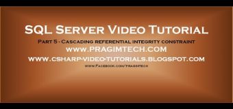 Cascading referential integrity constraint – Part 5