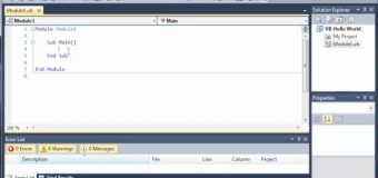 Visual Basic Tutorial – 4 – Hello World