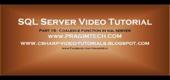 Coalesce function in sql server   Part 16