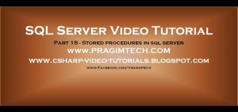 Stored procedures in sql server   Part 18
