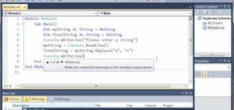 Visual Basic Tutorial – 22 – Replacing SubStrings
