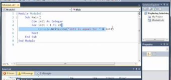 Visual Basic Tutorial – 26 – For Next Loop