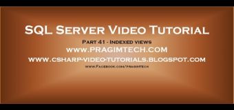 Indexed views in sql server   Part 41