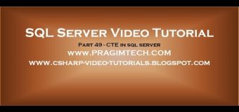 CTE in sql server   Part 49