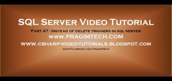 Instead of delete triggers in sql server – Part 47.avi
