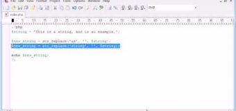 Beginner PHP Tutorial – 51 – String Functions: Replacing Predefined Part of a String