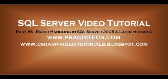 Error handling in sql server   Part 56