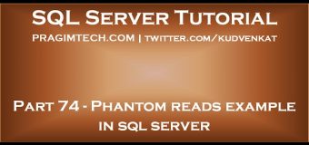 Phantom reads example in sql server