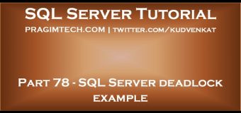 SQL Server deadlock example