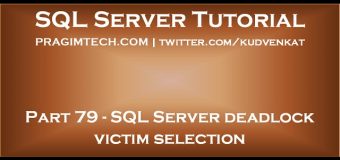 SQL Server deadlock victim selection