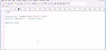 Beginner PHP Tutorial – 81 – The implode Function with File Handling Example