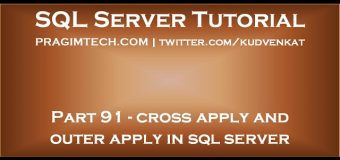Cross apply and outer apply in sql server