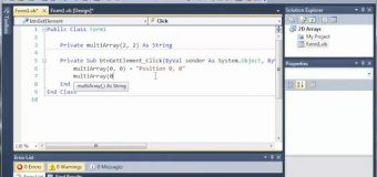 Visual Basic Tutorial – 90 – Multi Dimensional Arrays