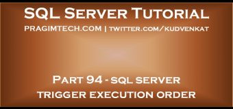 sql server trigger execution order