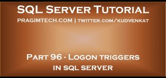Logon Triggers in SQL Server