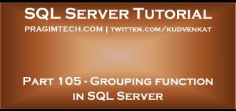 Grouping function in SQL Server