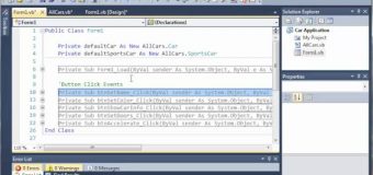 Visual Basic Tutorial – 110 – Car Part 5   Inheritance