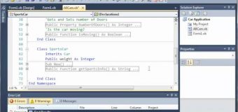 Visual Basic Tutorial – 112 – Car Part 7   Using The SportsCar Class