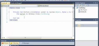 Visual Basic Tutorial – 131 – FontDialog