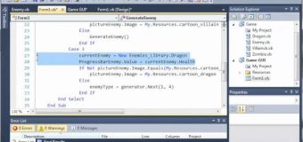Visual Basic Tutorial – 150 – Game Part 6   Cleaning Up The Enemy Generator